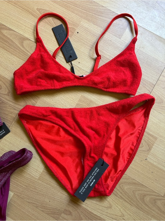 triangl swimwear Other - NWT TRIANGL terry Red Bikini Set Bralette Top with Bottom